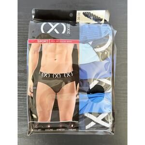 2(x)IST Men’s (x) Sport No-Show Briefs - 6-Pack - Large 36-38 - NIB